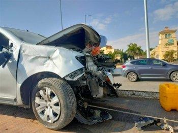 اصابة 5 اشخاص بحادث تدهور على طريق كفرنجة