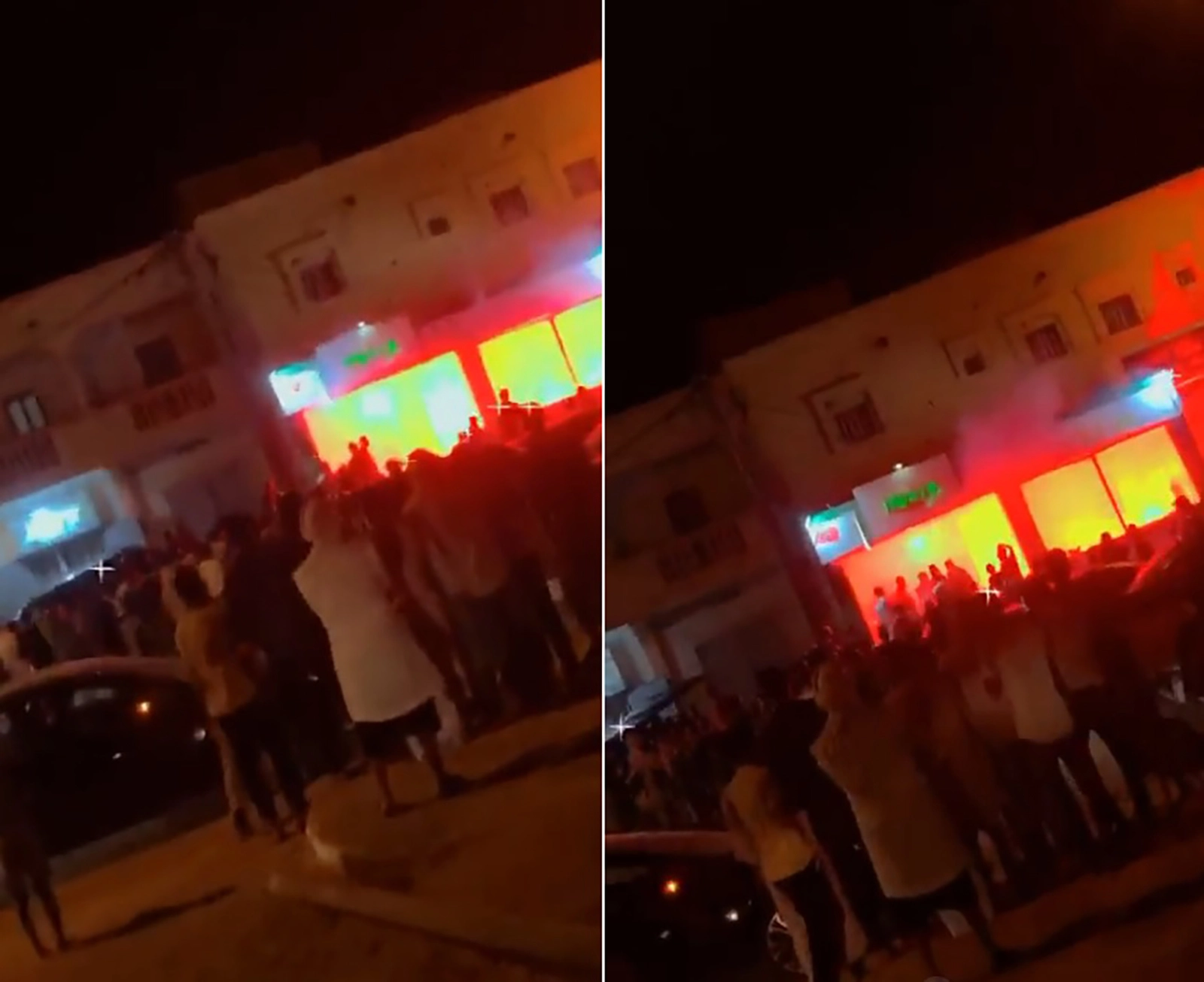 موريتانيون يحرقون مقهى تملكه سيدة مغربية يروج للدعارة والمخدرات(شاهد)