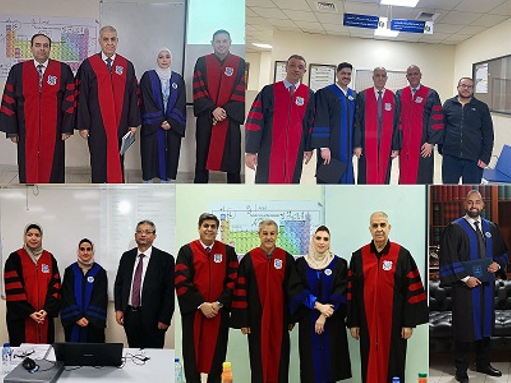  مناقشة خمس رسائل ماجستير في هندسة عمان الاهلية