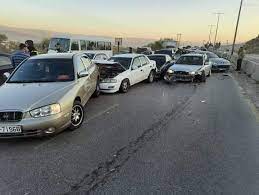 تصادم 5 مركبات على طريق جرش – عمان