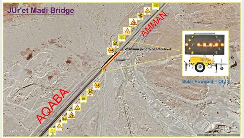 تحويلات مرورية على طريق البحر الميت باتجاه العقبة السبت